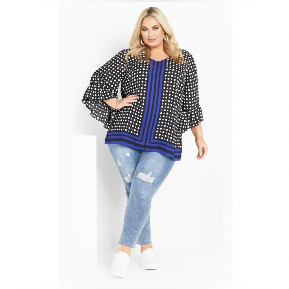 AVENUE women’s plus size strike a pose tunic sz 30/32 ( 4X ) ✨